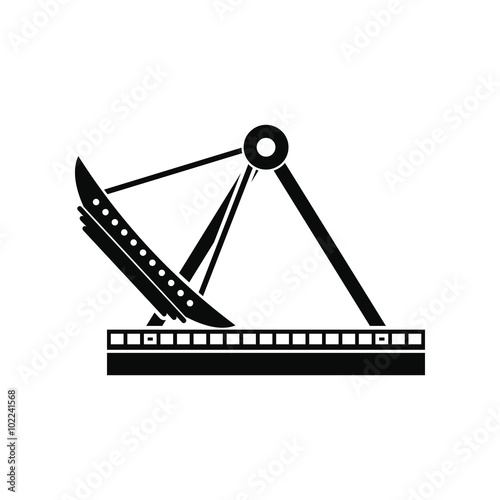 Boat carousel black simple icon 
