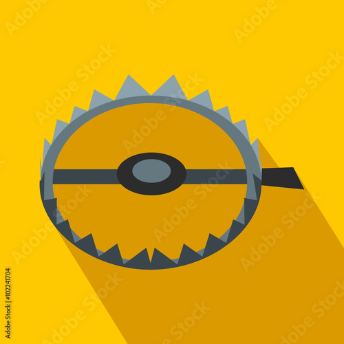 Sharp metal trap flat icon