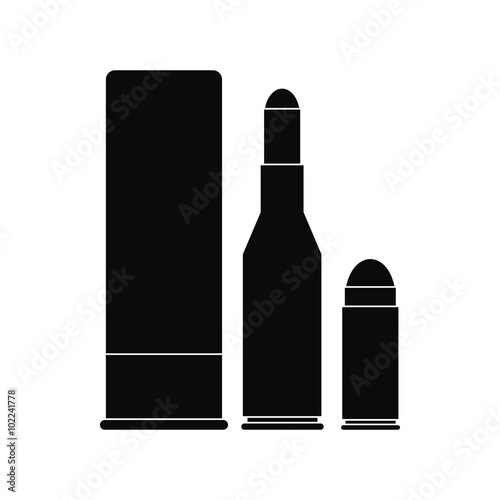 Shotgun shell and bullets icon