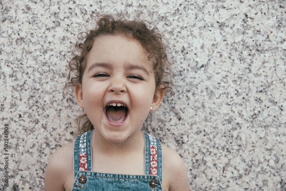 Close-up of laughing little girl Close-up of laughing little girl