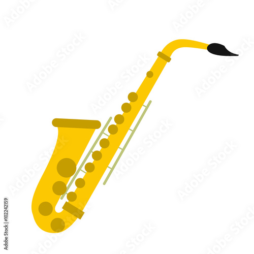 Saxophone flat icon