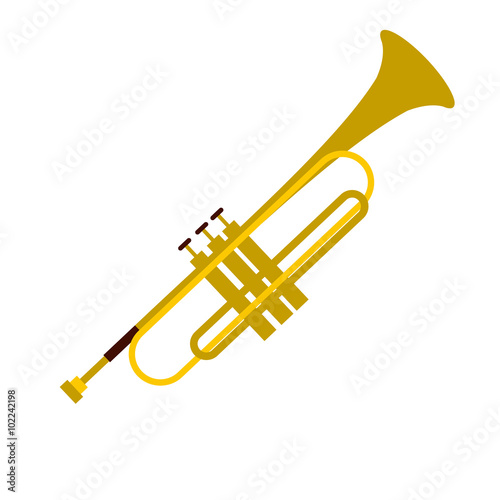 Trumpet simple flat icon