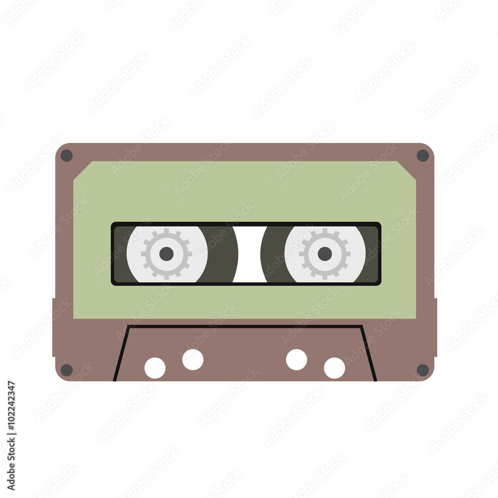 Obraz premium Cassette flat icon 