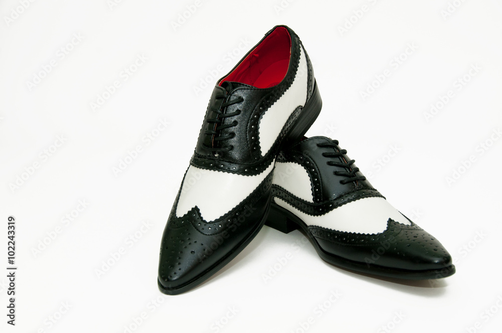 Black and white gangster shoes Stock Photo | Adobe Stock