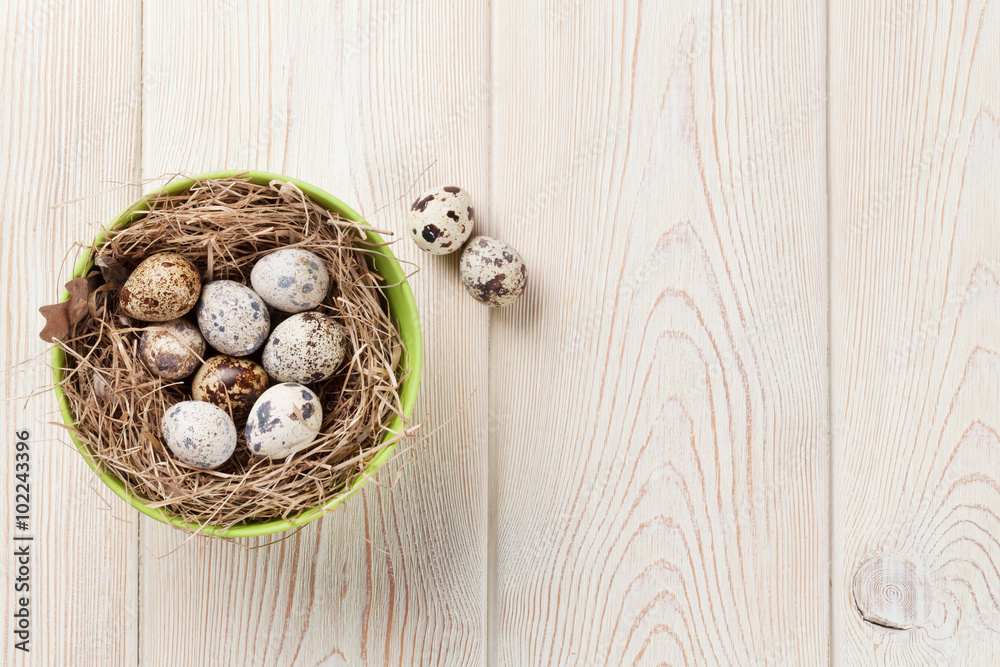 Easter eggs in nest Easter eggs in nest
