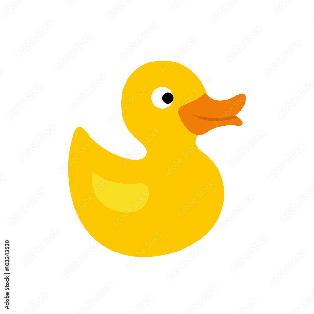 Duck toy flat icon Duck toy flat icon