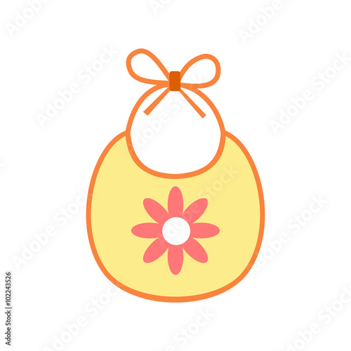 Baby bib flat icon