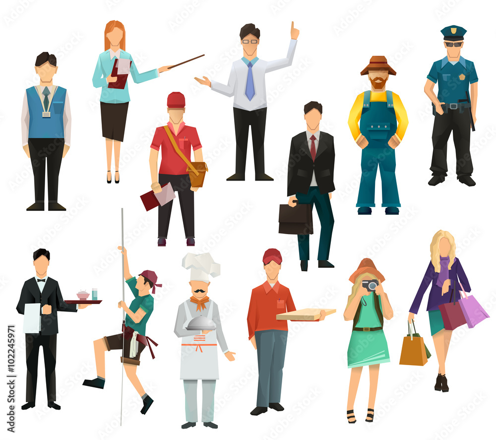 People, icon set vector