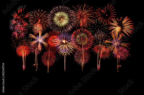  Fireworks. Celebration and anniversary background.