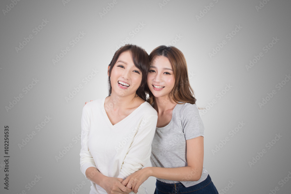 Asian woman with her friend Asian woman with her friend
