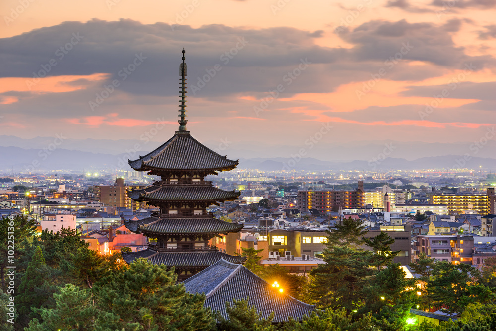 Obraz premium Nara, Japonia Skyline