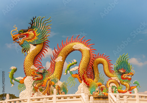 Wallpaper Mural dragon with sky and cloud Torontodigital.ca