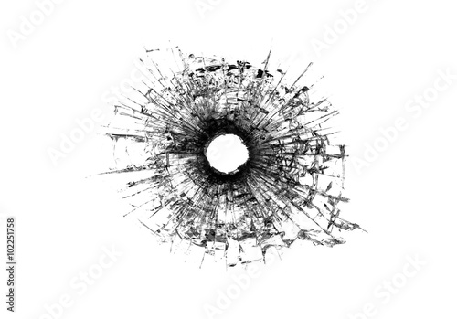 Bullet hole isolated