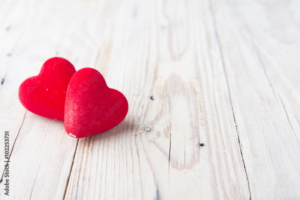 Fototapeta premium Valentines Day background with hearts.