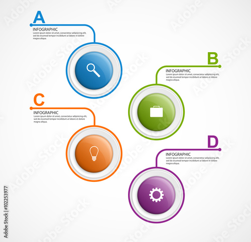 Modern infographics options banner. Vector illustration.