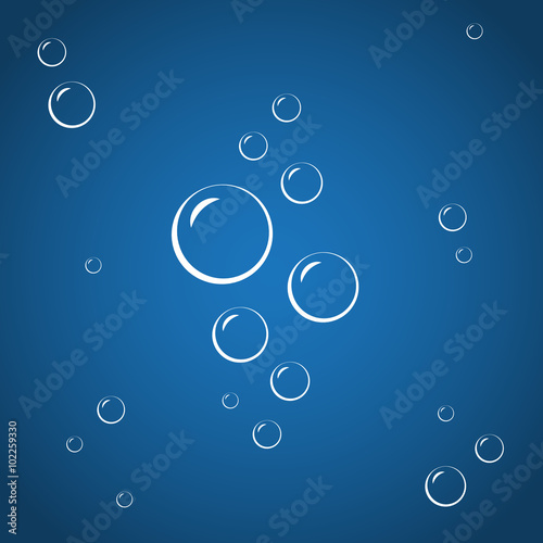 Water bubbles vector background.