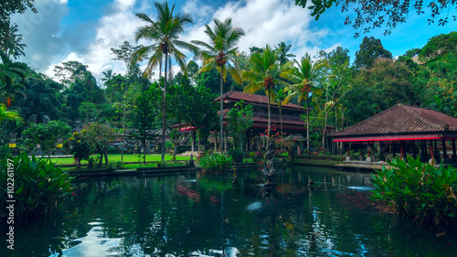 Big ancient temple on the island of Bali, Indonesia