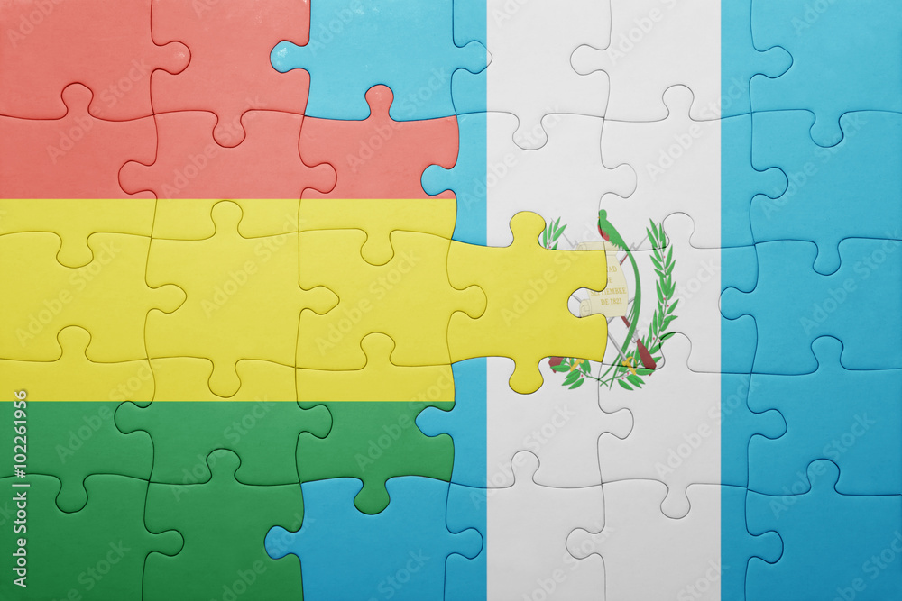 puzzle with the national flag of guatemala and bolivia puzzle with the national flag of guatemala and bolivia