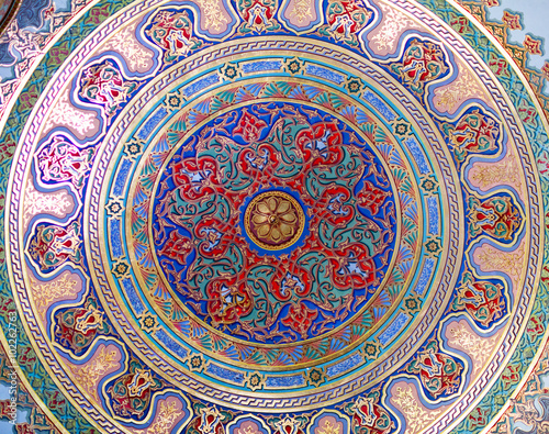 Ceiling decoration of Topkapi Palace in Istanbul  Turkey