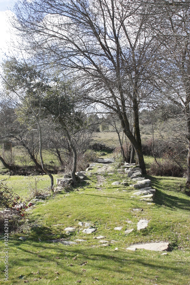 Puente de piedra en Fresnedillas de la Oliva, Madrid, Puente de piedra en Fresnedillas de la Oliva, Madrid,