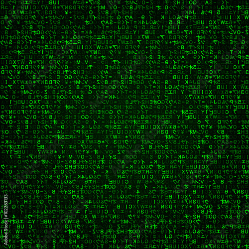Virtual reality, abstract green technology background, vector illustration
