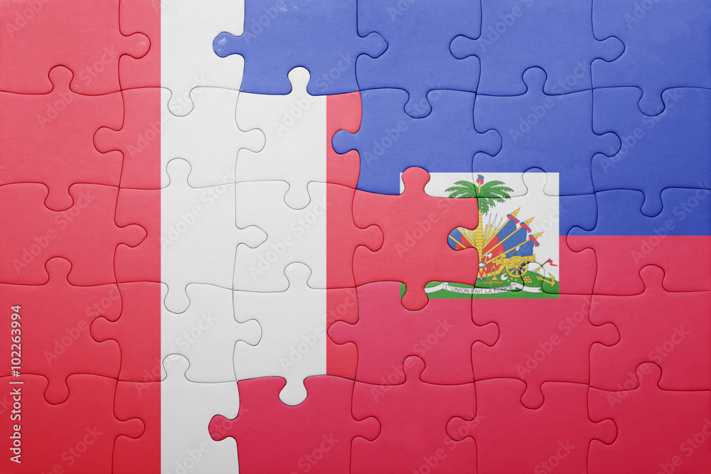 puzzle with the national flag of haiti and peru puzzle with the national flag of haiti and peru
