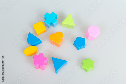 Colored figures for the sorter, children's educational games