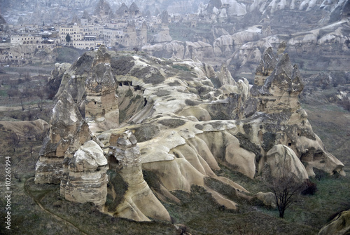 Sandstone formations in Cappadocia, Turkey. © peterz