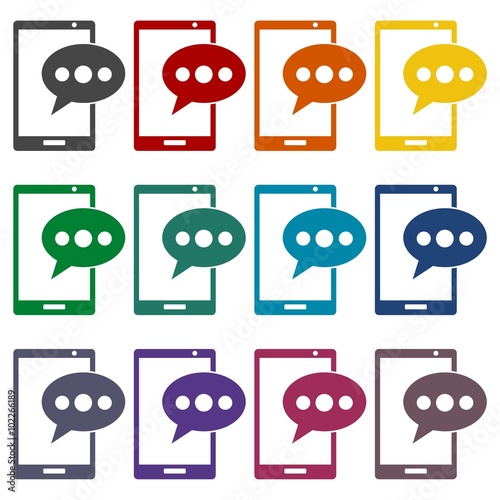 Voice message icons set