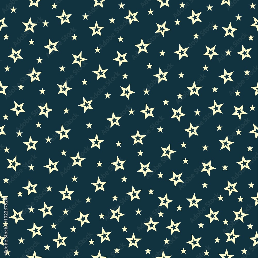 Seamless pattern with stars on blue background Seamless pattern with stars on blue background