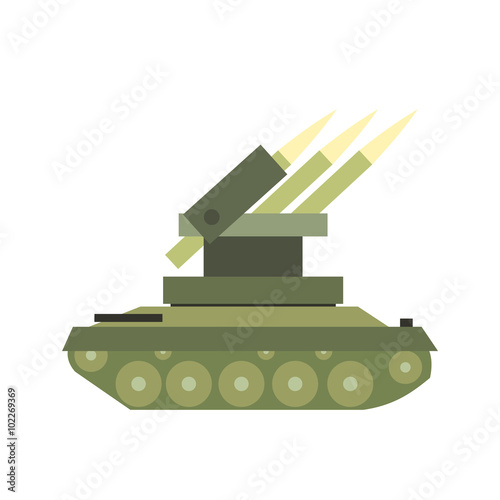 Anti-aircraft warfare flat icon