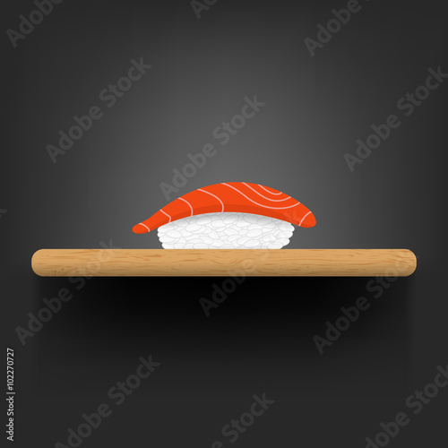Sushi set on background