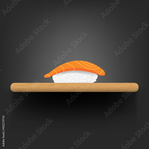 Sushi set on background