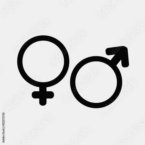 Male and female signs icon