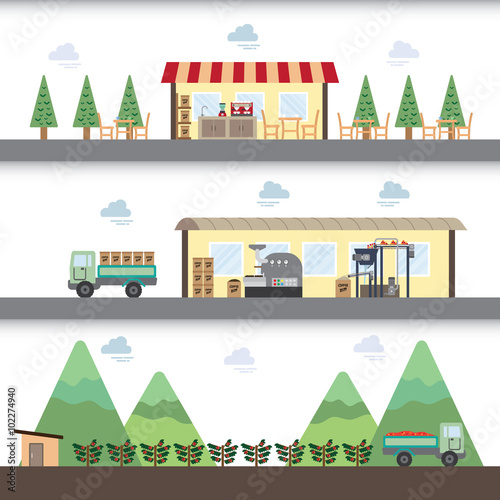 coffee process graphic