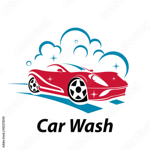 Sport Super Car Wash Cool Logo