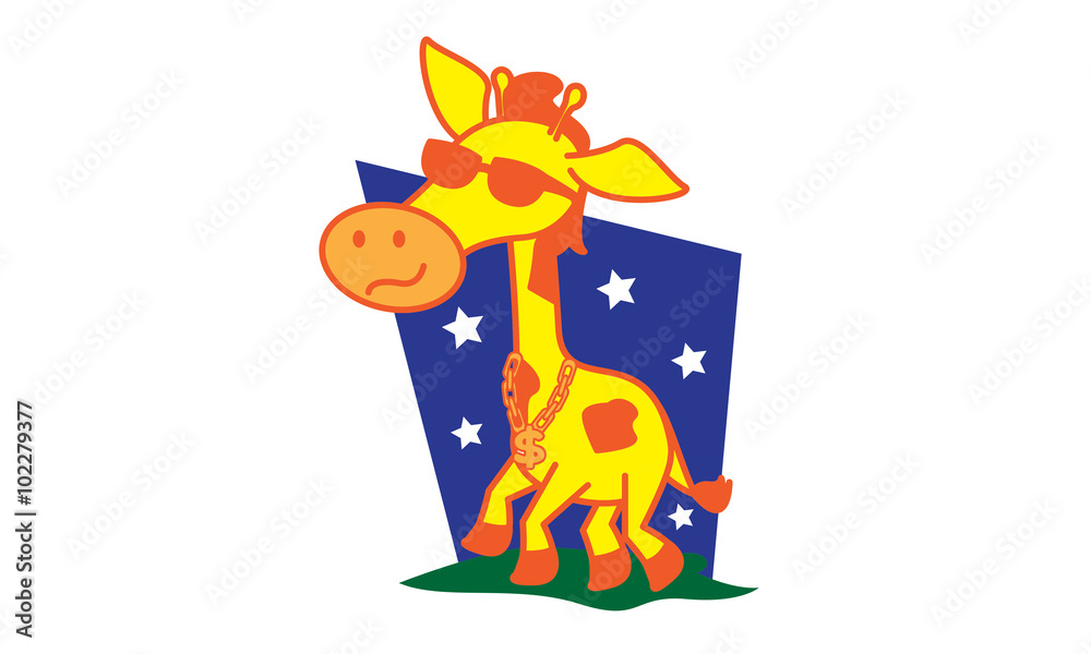 Fototapeta premium Afro Giraffe