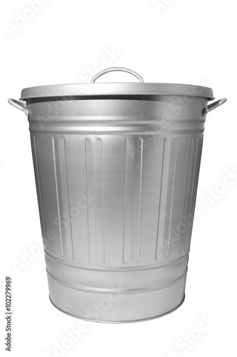 Trash can with lid