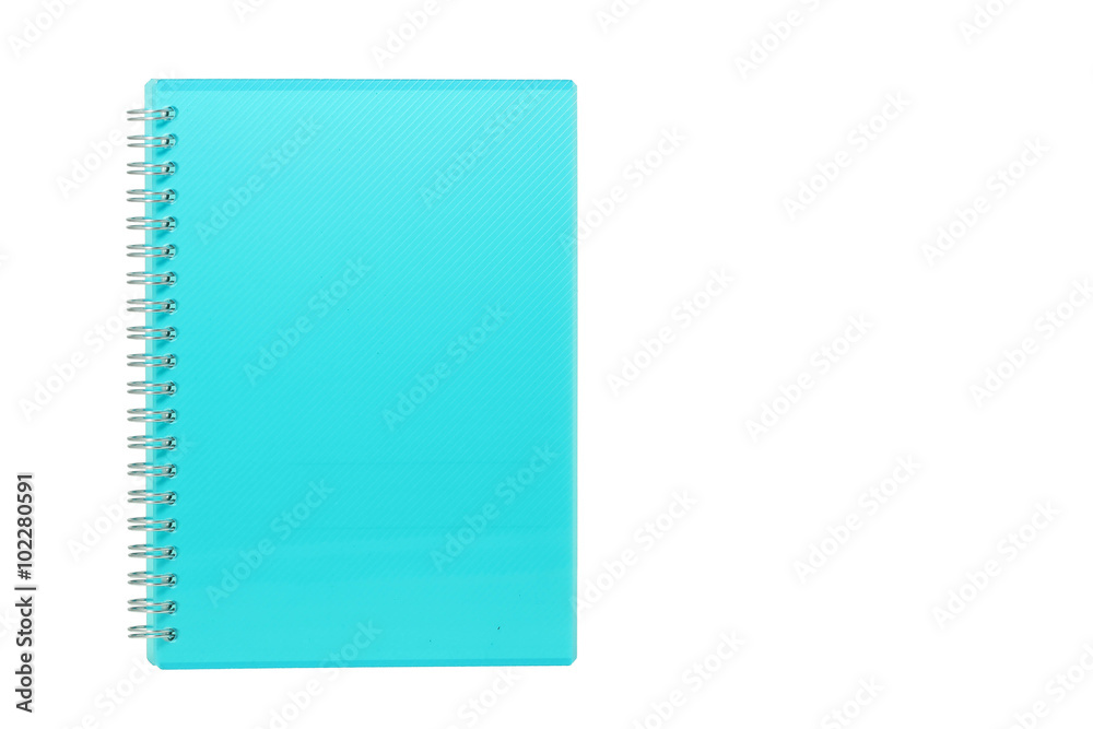 Aqua notepad isolated on white Aqua notepad isolated on white