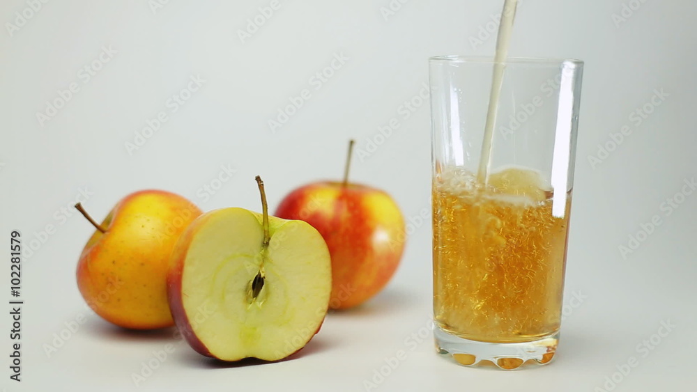 apples, apple juice, healthy drink. Useful natural healthy food, vitamins.