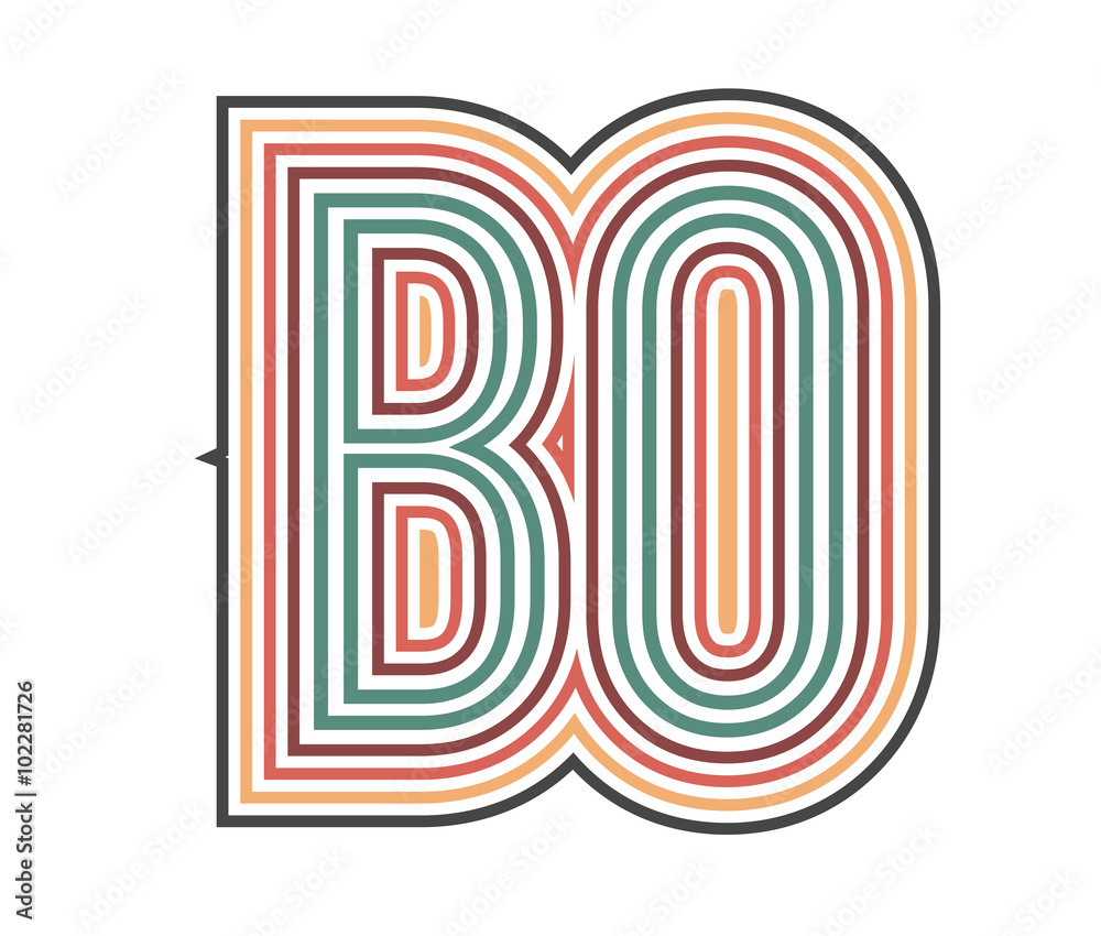 BO Initial Retro Logo company Outline. vector identity BO Initial Retro Logo company Outline. vector identity