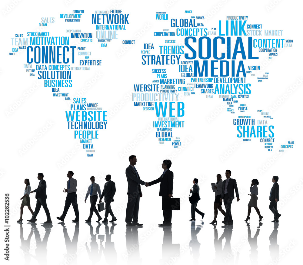 Social Media Internet Connection Global Communications Networkin Social Media Internet Connection Global Communications Networkin