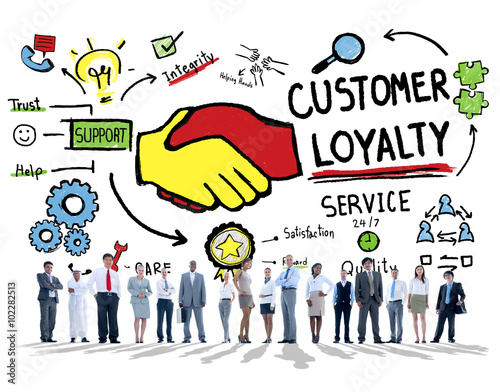 Customer Loyalty Service Support Care Trust Business Concept