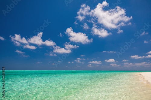 Beautiful ocean beach on Maldives