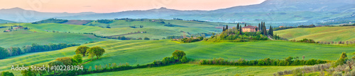 Beautiful Tuscany landscape at early morning   Italy
