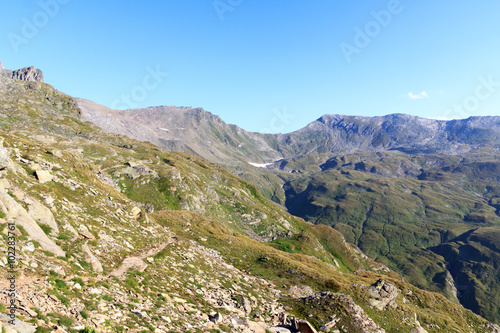 Mountain panorama view in Hohe Tauern Alps, Austria