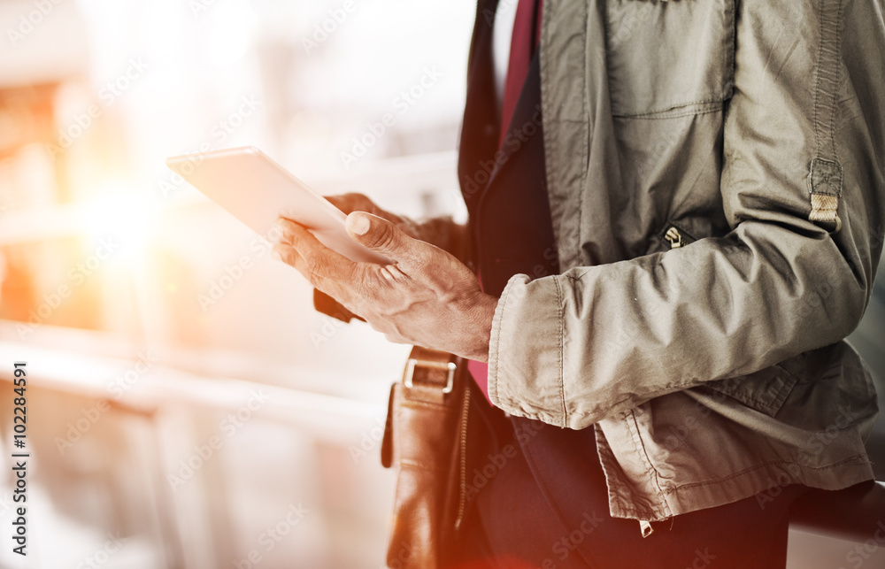 Journalist Businessman Travel Commuter Technnology Concept Journalist Businessman Travel Commuter Technnology Concept
