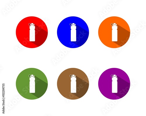Bottle icon flat circle