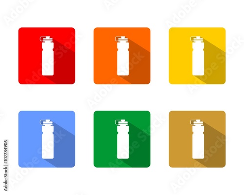 Bottle icon flat square