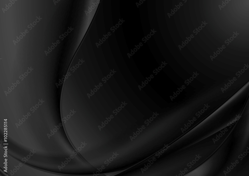 Black abstract smooth waves background Black abstract smooth waves background